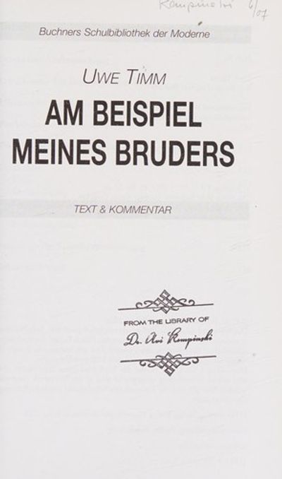 Am Beispiel meines Bruders