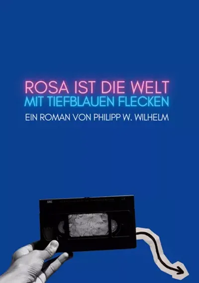 Rosa ist die Welt mit tiefblauen Flecken