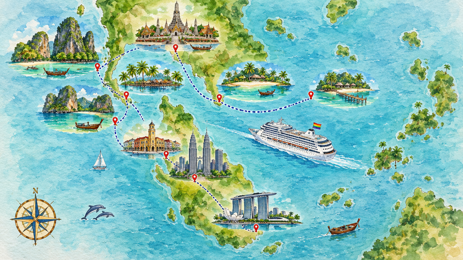 Thailand, Malaysia, Singapore Luxury Cruise