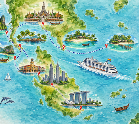 Thailand, Malaysia, Singapore Luxury Cruise