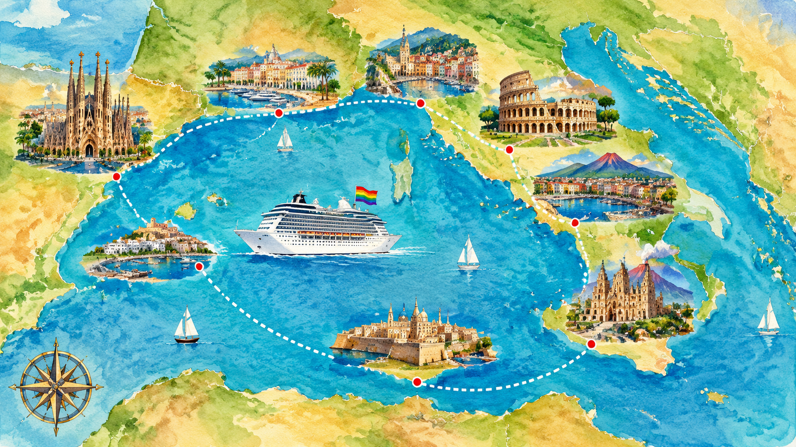 Atlantis Barcelona to Rome Cruise 2027