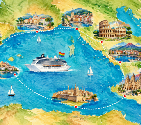 Atlantis Barcelona to Rome Cruise 2027